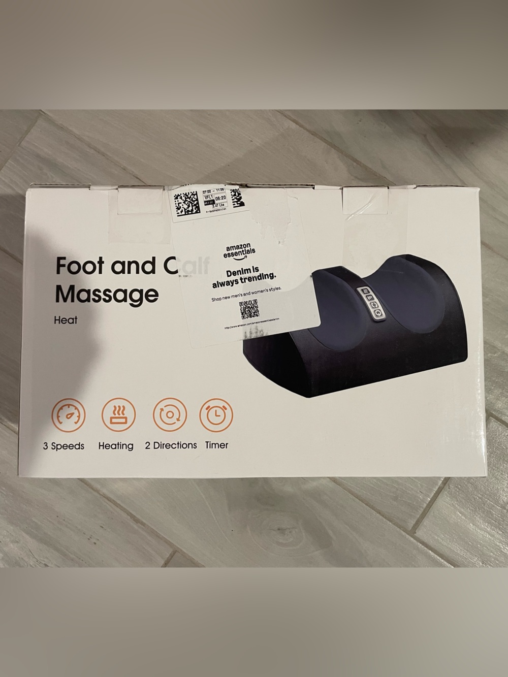 Foot and Calf Massager with Heat - Black